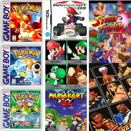 Include Mario Kart, Street Fighter and Pokemon?